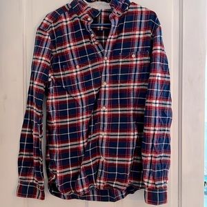 GAP size large red white and blue flannel